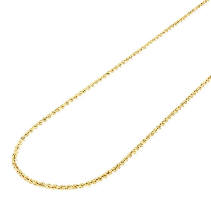 Kids 10K Yellow Gold 1.8mm-3mm Rope Chain (Hollow) 16"-20"