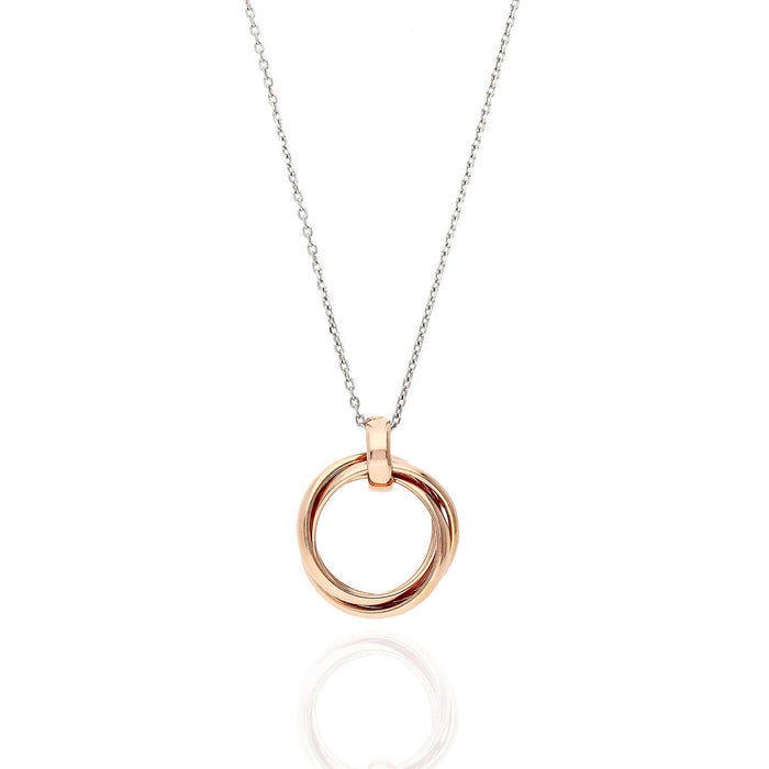 Rose Gold Over Sterling Silver Infinity Love Knot Necklace 16"