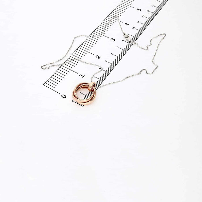 Rose Gold Over Sterling Silver Infinity Love Knot Necklace 16"