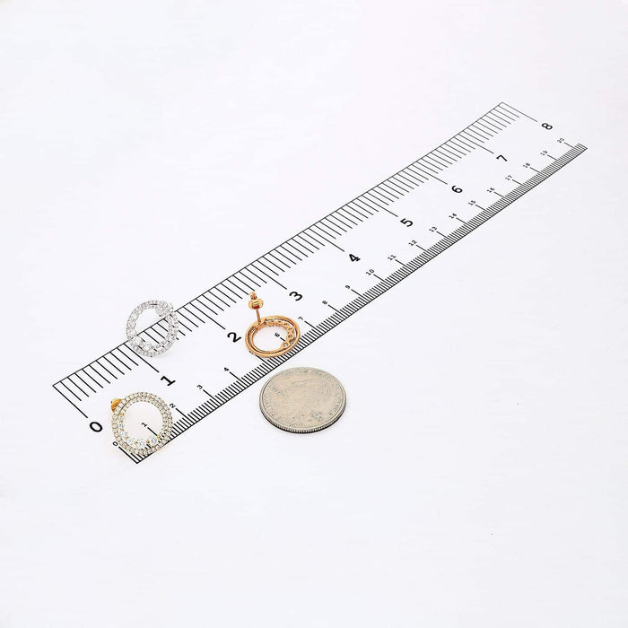 1.34CTW Lab-Grown Diamond 18K Gold Eternity Circle Of Life Earrings