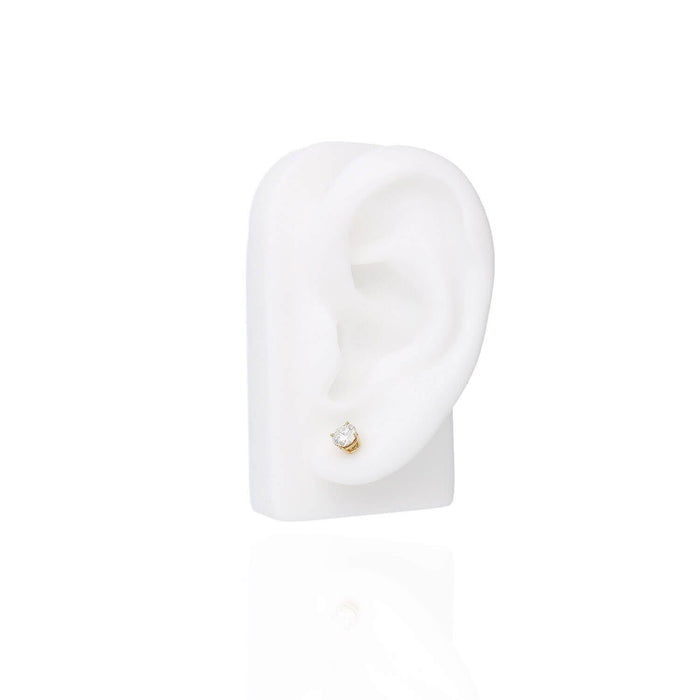 1CTW Charles & Colvard Forever One Moissanite 14K Yellow Gold Stud Earrings 5mm