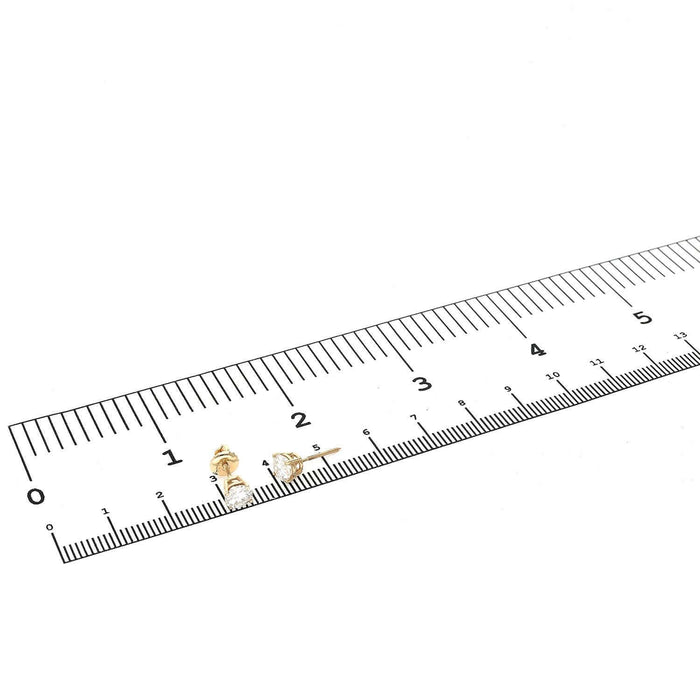 1CTW Charles & Colvard Forever One Moissanite 14K Yellow Gold Stud Earrings 5mm