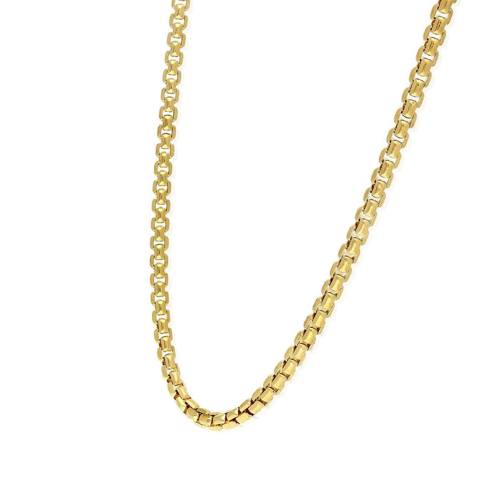 10K Yellow Gold 3.5mm Round Box Chain (Solid Links) 20"-26"