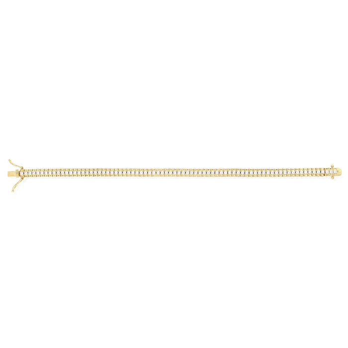 14K Yellow Gold 3CTW CZ 4.5mm Tennis Bracelet 7"