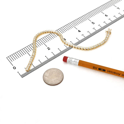14K Gold Yellow 3.50 CT TW. CZ Tennis Bracelet 7.5"