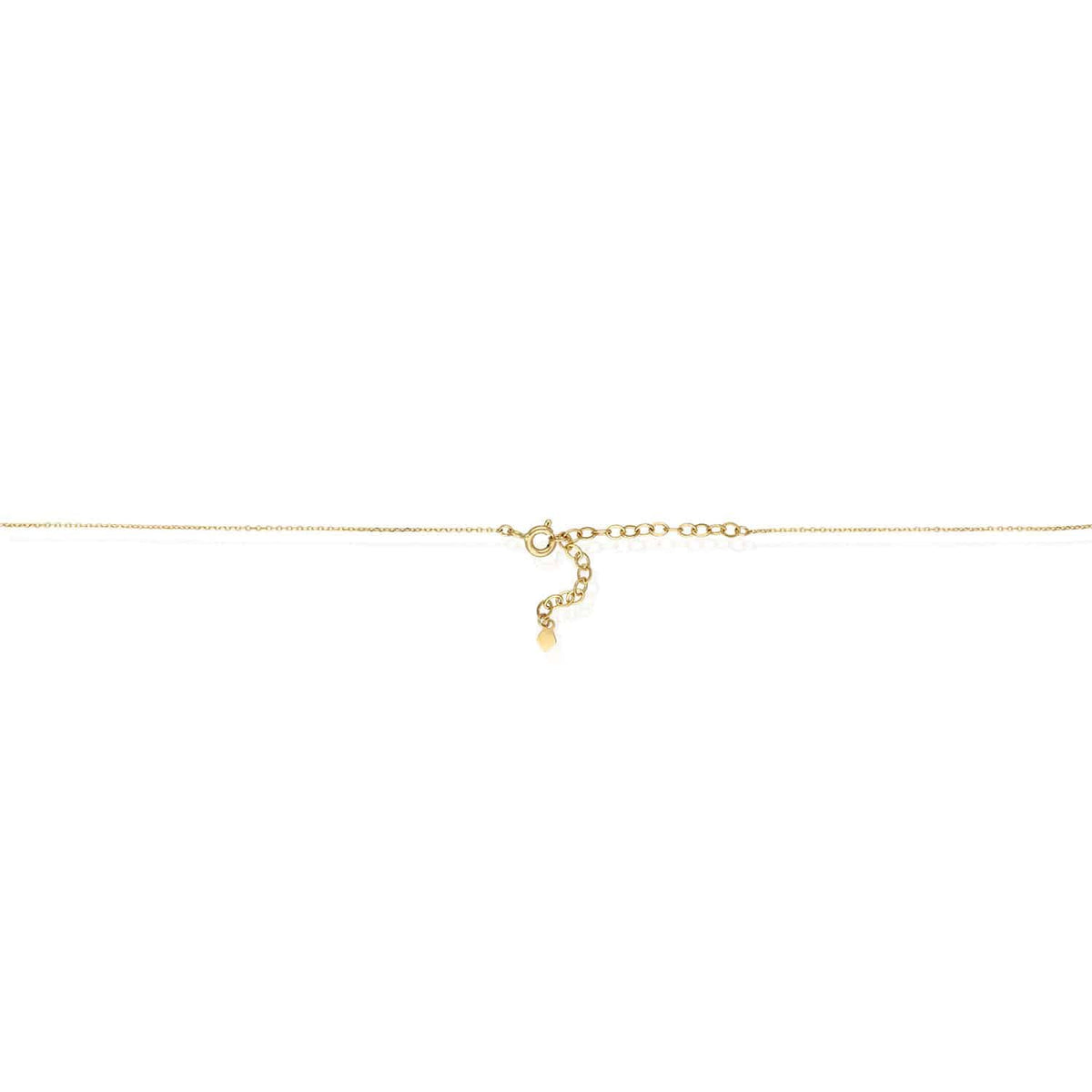 14K Yellow/Rose Gold Dainty MAMA Charm Necklace (Solid Links) 16"-18" Adjustable