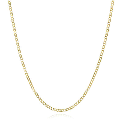 Kids 10K Yellow Gold 2mm Cuban Curb Chain (Hollow) 16"-20"