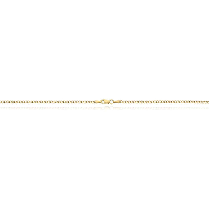 Kids 10K Yellow Gold 2mm Cuban Curb Chain (Hollow) 16"-20"