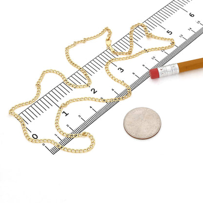 Kid's 10K Yellow Gold 2.6mm Hollow Cuban Curb  Chain 16" - 20"