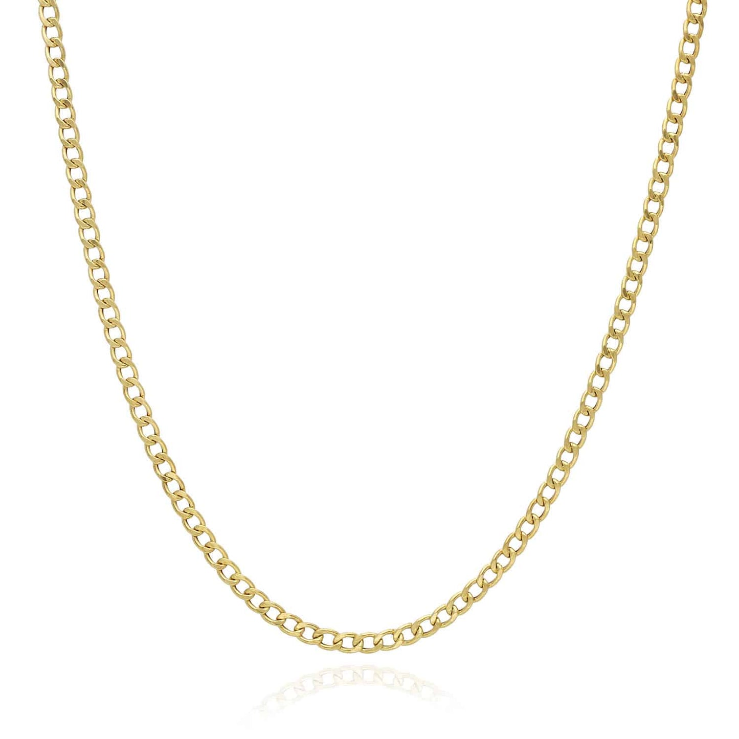 Kid's 10K Yellow Gold 2.6mm Hollow Cuban Curb  Chain 16" - 20"