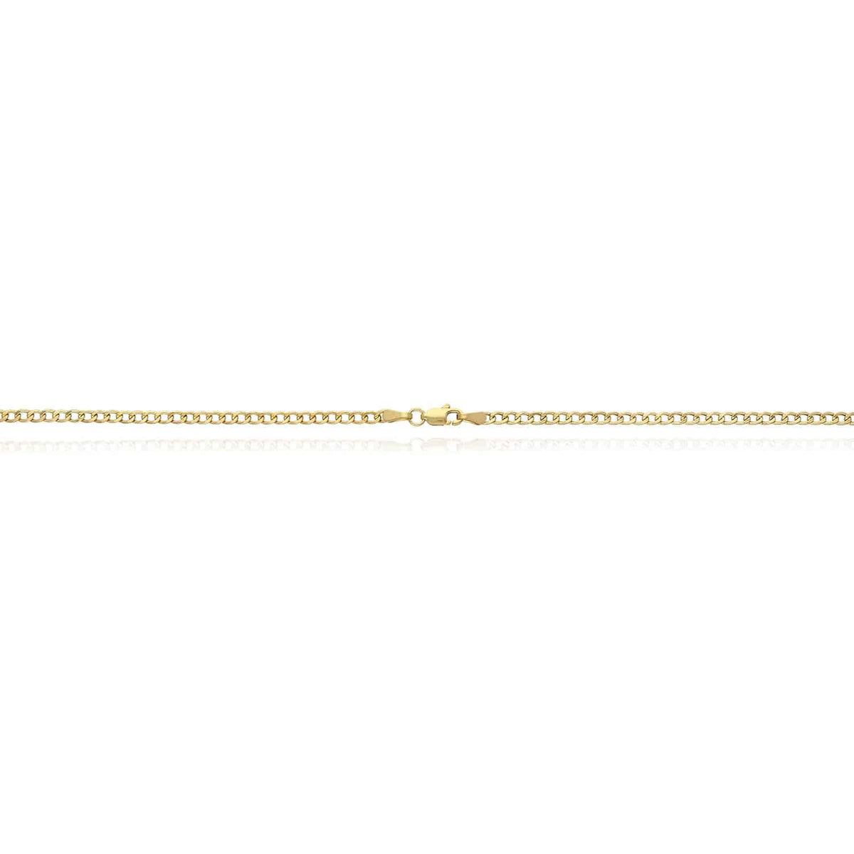 Kids 10K Yellow Gold 2.6mm Cuban Curb Chain (Hollow) 16"-20"