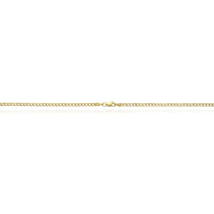 Kid's 10K Yellow Gold 2.6mm Hollow Cuban Curb  Chain 16" - 20"