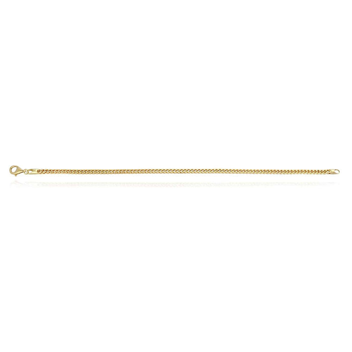 14K Yellow Gold 3mm Franco Bracelet (Hollow) 8.5"