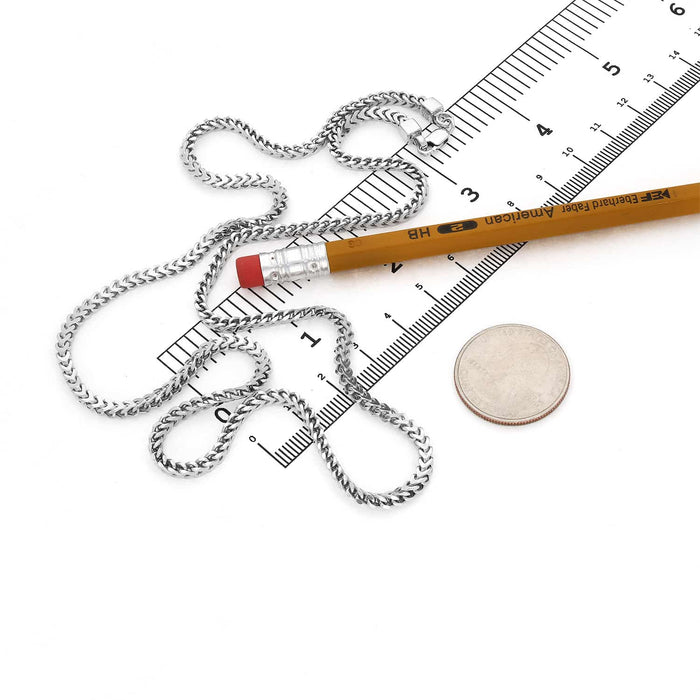 Sterling Silver 3mm Franco Chain (Hollow) 16"-30"