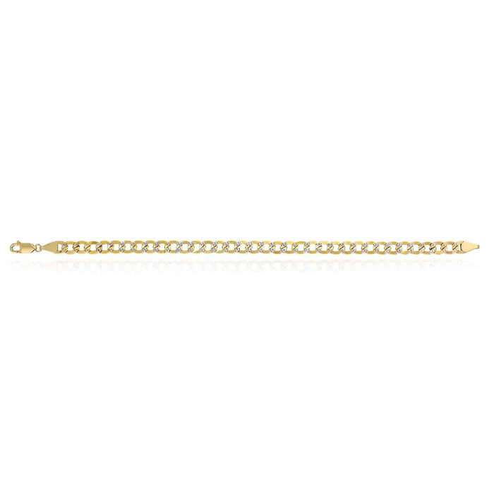 10K Yellow Gold Diamond-Cut 6mm Cuban Curb Bracelet (Hollow) 8"