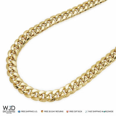 14K Yellow Gold 10mm Miami Cuban Chain (Hollow) 26"