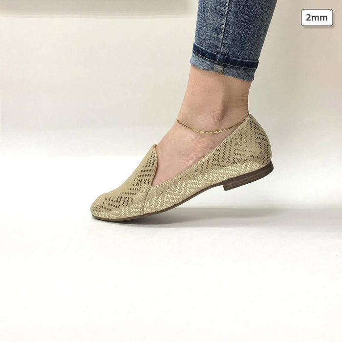 10K Yellow Gold 2mm-6mm Anchor Mariner Anklet (Solid Links) 10"