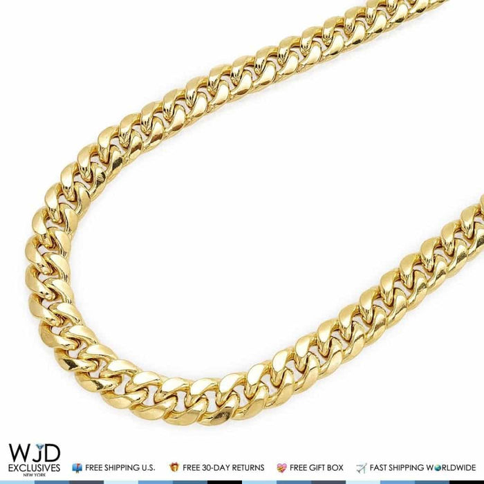 14K Yellow Gold 10mm Miami Cuban Chain (Hollow) 30"