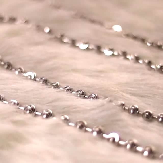 Sterling Silver 4mm 5mm 6mm White Half Moon-Cut Beaded Chain (Solid Links) 18"-30"