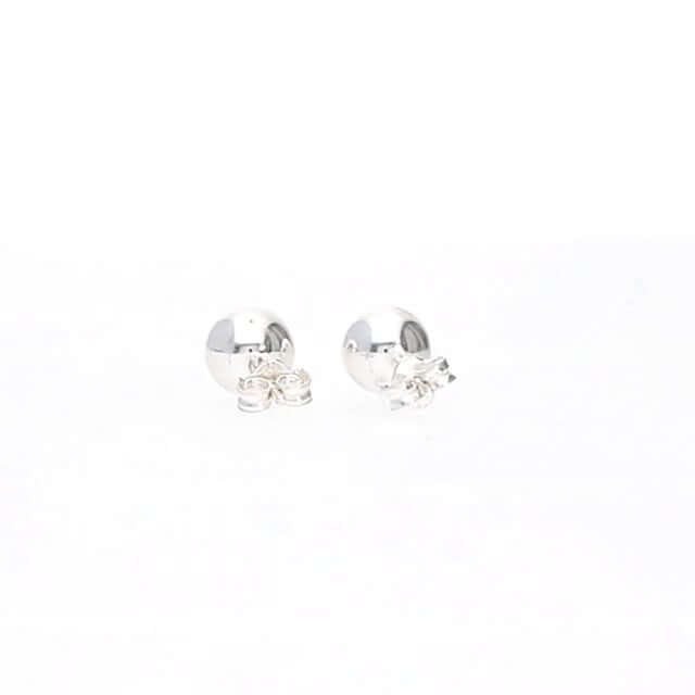 925 Sterling Silver Ball Stud Earrings 3MM-10MM