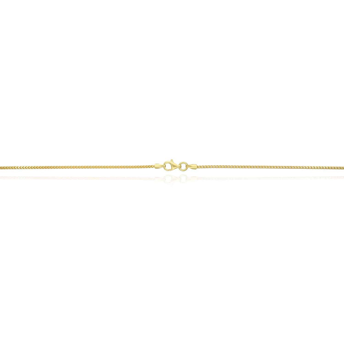 Kids 14K Yellow Gold Over Silver 1.2mm Franco Chain (Solid Links) 16"-20"