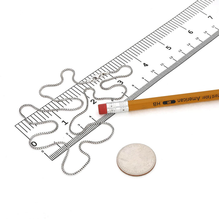 Sterling Silver 1.2mm Franco Chain (Solid Links) 16"-30"