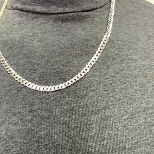 Sterling Silver 6mm Cuban Chain (Solid Links) 20"-30"