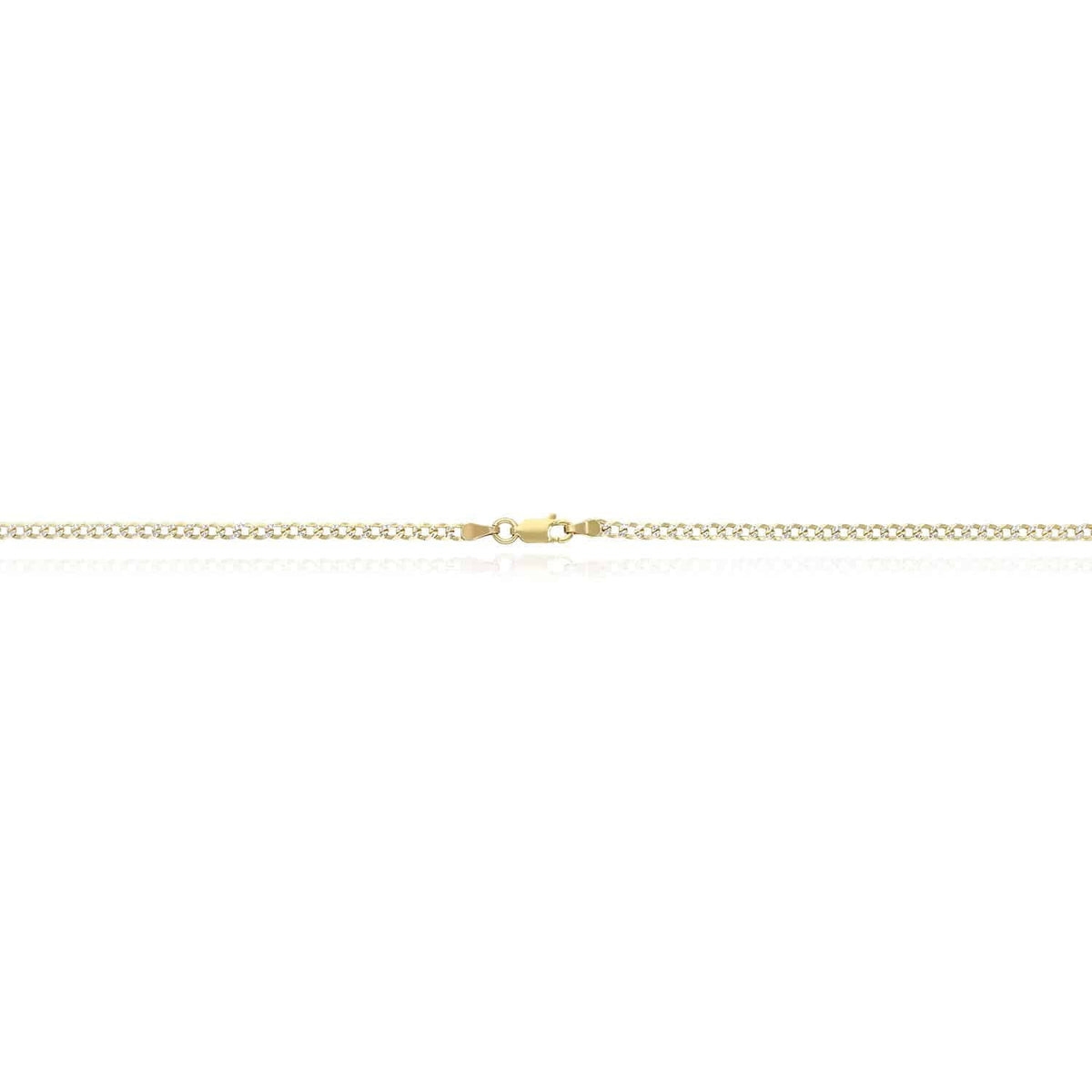 Kids 14K Gold Over Sterling Silver 2.7mm Diamond-Cut Cuban Curb Chain (Solid Links) 16"-20"
