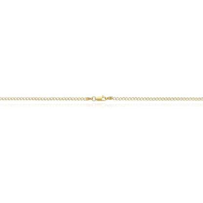 Kid's 14k Gold Over 925 Silver 2.7mm Diamond Cut Solid Cuban Curb Chain 16-20"