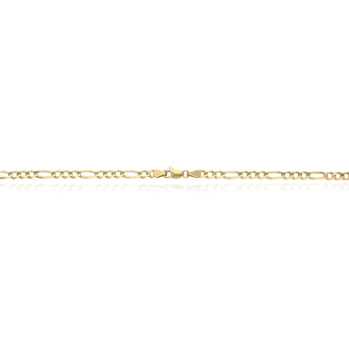 14K Yellow Gold 3.7mm Figaro Chain (Solid Links) 18"-24"