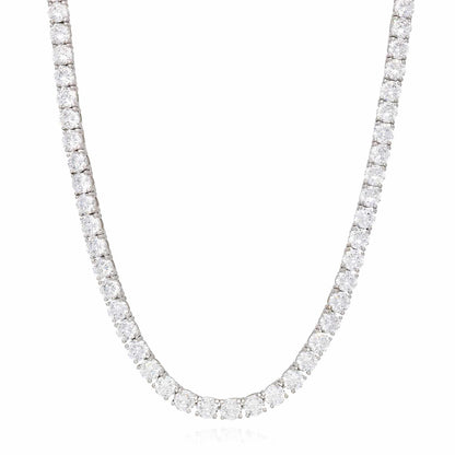 50CTW CZ 5mm Tennis Necklace 925 Sterling Silver 16-26"