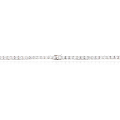 50CTW CZ 5mm Tennis Necklace 925 Sterling Silver 16-26"