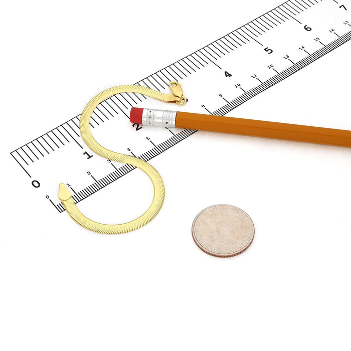 14K Yellow Gold Over Sterling Silver 4.5mm Flexible Silky Herringbone Bracelet (Solid Links) 7" 8"