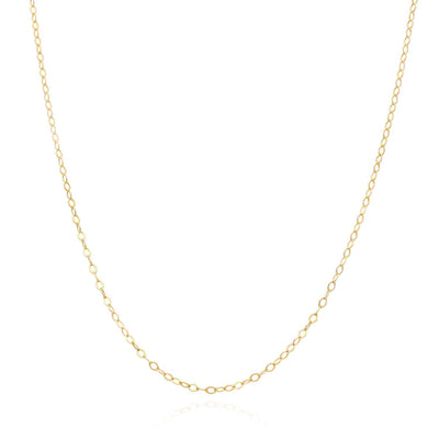 14K Yellow Gold 1.6mm Cable Chain (Solid Links) 14"-22"