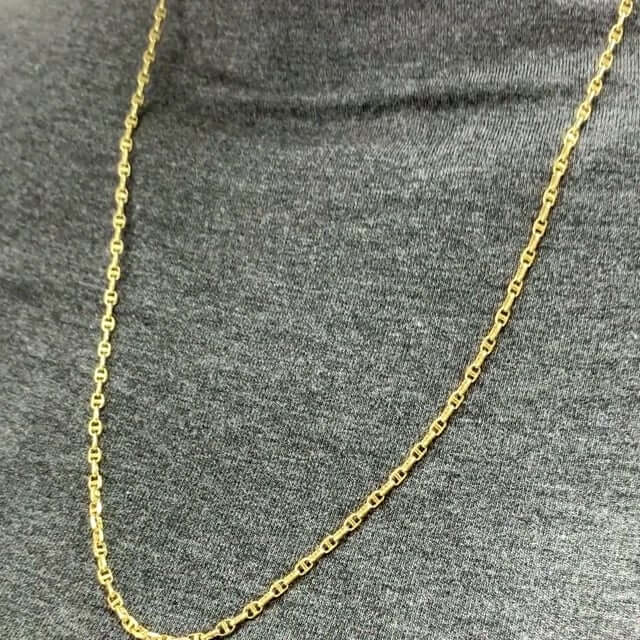 10K Yellow Gold 2.7mm Anchor Mariner Chain (Solid Links) 16"-24"