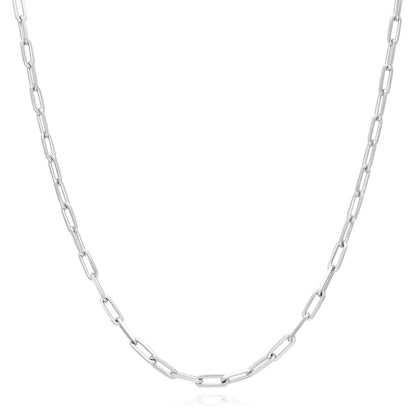 Sterling Silver 2.5mm Paperclip Chain 16"-24"