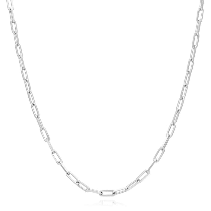 Sterling Silver 2.5mm Paperclip Chain (Solid Links) 16"-24"
