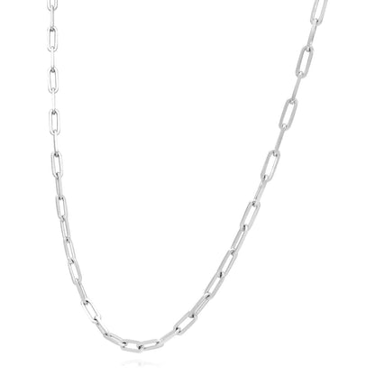 Sterling Silver 2.5mm Paperclip Chain 16"-24"