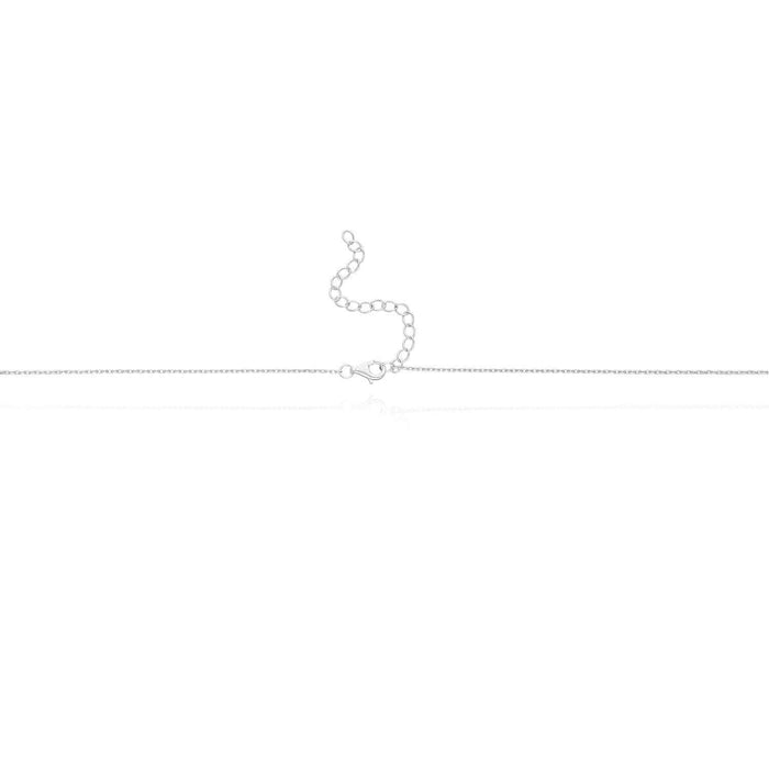 14K Yellow White Gold Over Sterling Silver CZ MAMA Plate Cable Necklace (Solid Links) 16"-18" Adjustable