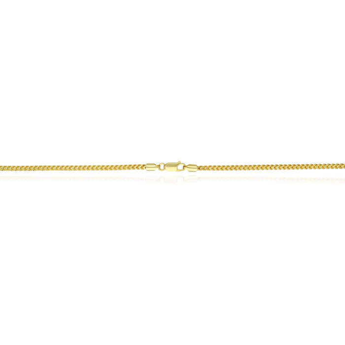 14K Gold Over Sterling Silver 2.5mm Franco Chain (Hollow) 16"-26"
