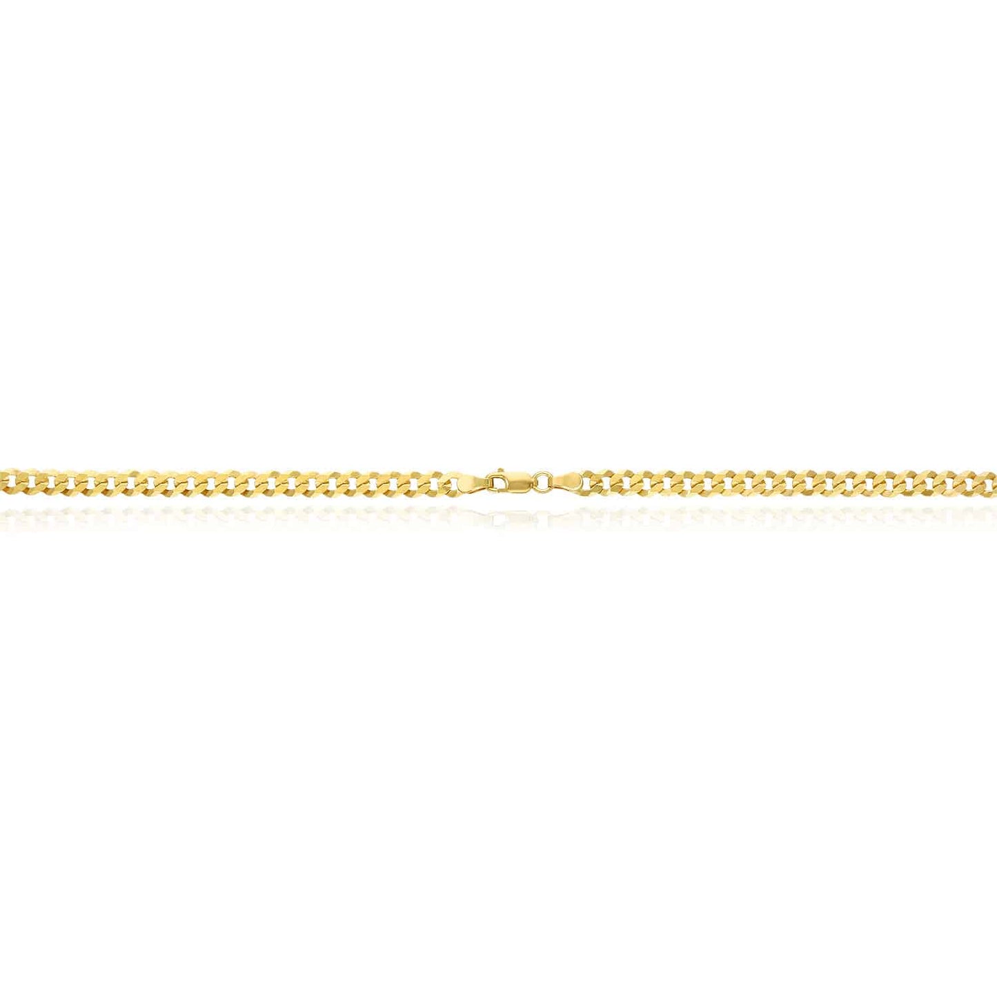 Solid 14K Gold Over Silver 5mm Cuban Chain 16"-30"