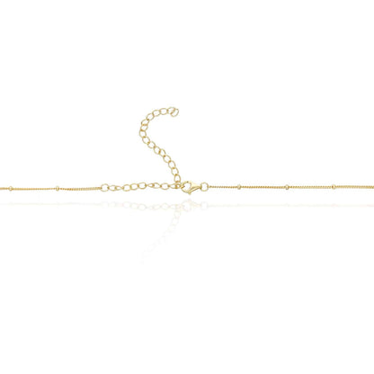14K Gold Over Silver Enamel Rainbow Pendant on Ball Station Cuban Chain Necklace