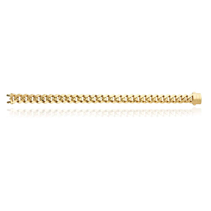10K Yellow Gold 10mm Miami Cuban Box Clasp Bracelet (Hollow) 8"