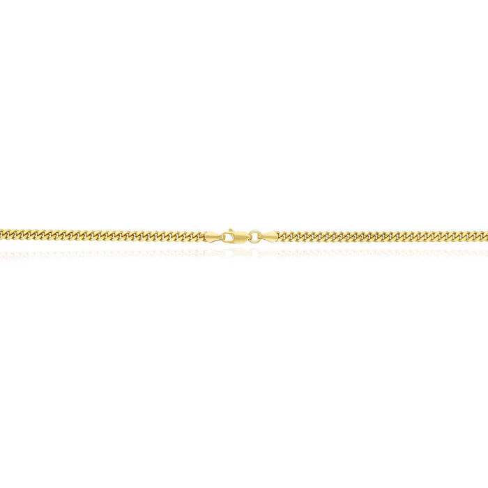 14K Yellow Gold Over Sterling Silver 3.5mm Miami Cuban Chain (Solid Links) 16"-30"