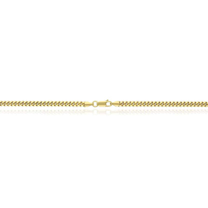 14K Yellow Gold Over Silver 4mm Miami Cuban Chain Necklace 16"-30"