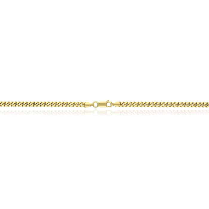 14K Yellow Gold Over Sterling Silver 4mm Miami Cuban Chain (Solid Links) 16"-30"