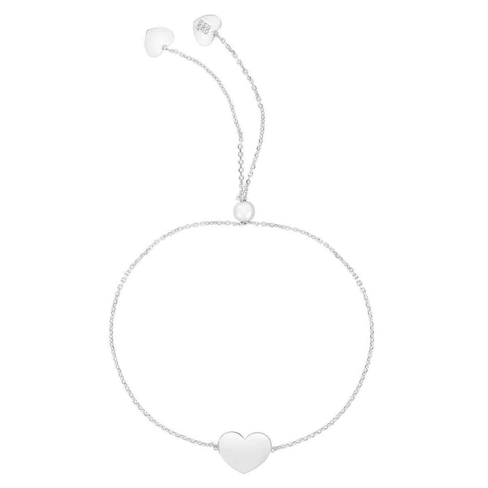14K Yellow White Rose Gold Cable Heart Friendship Bolo Bracelet (Hollow) 9.25" Adjustable