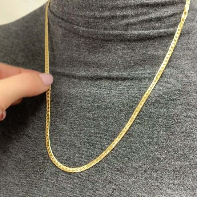 10K Yellow Gold 3.5mm Cuban Chain (Hollow) 16"-26"