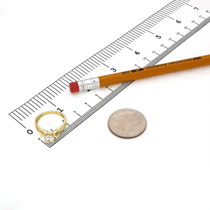 0.85CT CZ Solitaire 10K Gold Engagement Ring