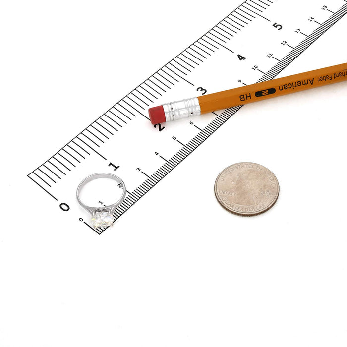 2CT Real Moissanite Solitaire 14K Gold White Engagement Ring